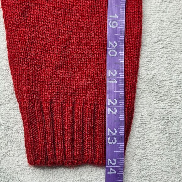 Karen Scott Santa Snowman Reindeer & Sequins Red Knit Ugly Christmas Sweater - Picture 12 of 12